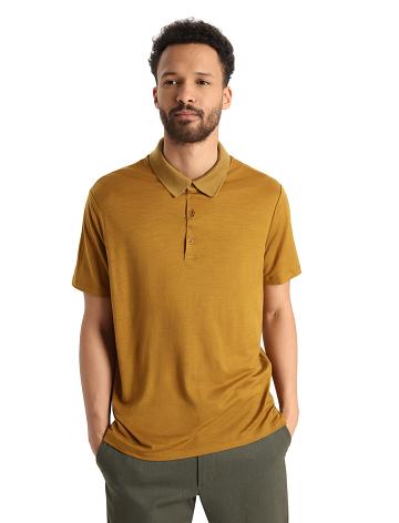 Clove Icebreaker Merino Tech Lite II Short Sleeve Polo Men's T Shirts | AU 1159QMAZ